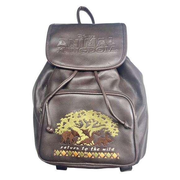 Disney | Women | Vtg 90s-00s Animal Kingdom Tree Of Life Faux Leather Backpack main image 15